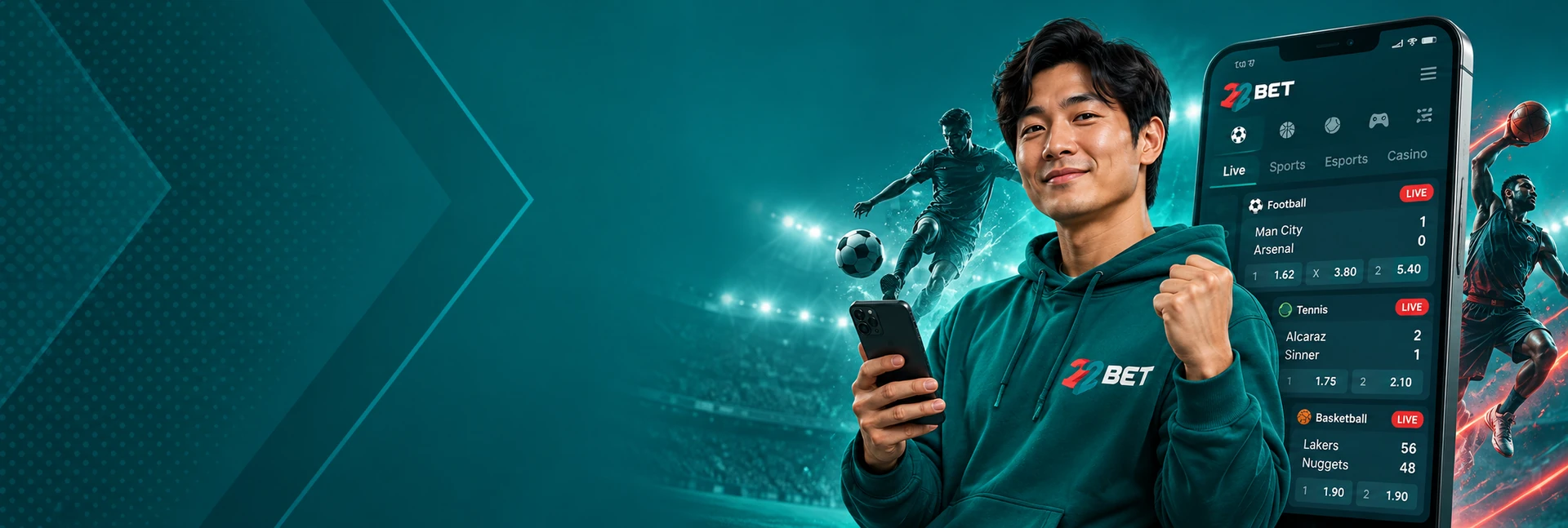 22Bet mobile app for Android and iOS